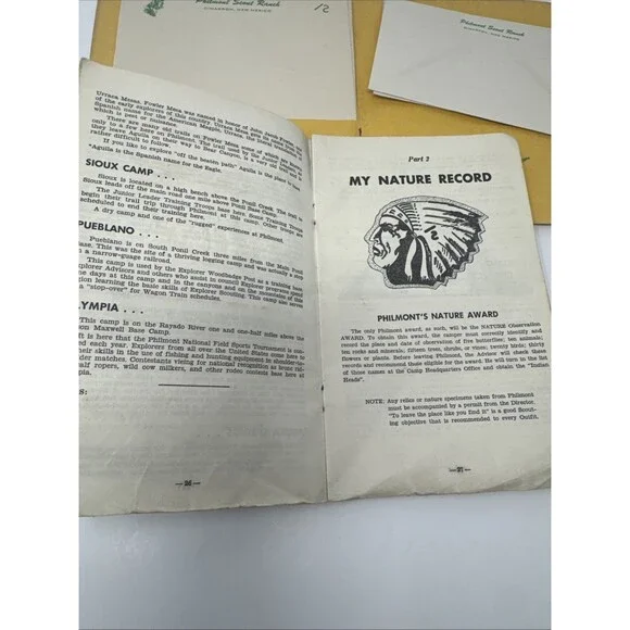 PHILMONT SCOUT RANCH Vintage Correspondence Packet 1950s Boy Scouts of America - Picture 6 of 14